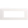 ETTROIT Placca compatibile Bticino Matix 6 moduli plastica colore bianco