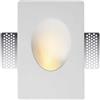 V-TAC VT-11007 portafaretto led in gesso - applique rettangolare da parete taglio ovale attacco lampadina GU10/GU5.3 luce soffusa design moderno sku 6770