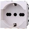 ETTROIT Presa schuko 2P+T 16A compatibile serie Livinglight Biticino colore bianco
