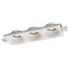 V-TAC VT-11023 Portafaretto led in gesso da incasso rettangolare a scomparsa tagli concavi per 3 faretti 3*GU10/GU5.3 bianco sku 6766
