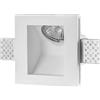 V-TAC VT-11009 portafaretto led in gesso faretto da incasso quadrato GU10 colore bianco luce taglio superiore a scomparsa sku 6773
