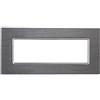 ETTROIT MT86606 Placca alluminio 6P Colore Silver 6 posti Compatibile Bticino Matix