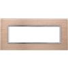ETTROIT MT86611 Placca alluminio 6P Colore Oro Compatibile Con Bticino Matix