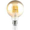 V-TAC VT-2019 Lampadina Globo LED a filamento 8W Е27 G95 effetto Vintage colore ambrato luce bianco caldo 2200K sku 217145