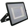 V-TAC VT-40101 Faro led smd 100W proiettore corpo nero - luce bianco freddo 6500K E-Series ultra slim IP65 - sku 215966