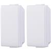 ETTROIT Falso polo compatibile Bticino Matix colore bianco confezione 2pcs