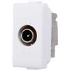ETTROIT Presa Tv e Sat passante connettore maschio compatibile Bticino Matix colore bianco