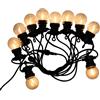 V-TAC VT-71510 catenaria luminosa led 5mt con 10 lampadine mini globo filamento 0.5W 3000K raccordabile 5W presa shuko IP44 - sku 212728