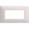ETTROIT Placche compatibili Bticino Matix 4 moduli colore bianco satinato