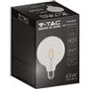 V-TAC VT-1983 Lampadina led Globo 6W trasparente filamento E27 G125 luce bianco caldo 3000K - 214304