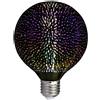 V-TAC VT-2223 Lampadina effetto 3D globo led 4W E27 G125 a filamento bianco caldo 3000K in vetro cromato - SKU 212706