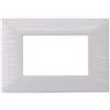 ETTROIT Placca compatibile Bticino Matix 3 moduli plastica colore bianco satinato