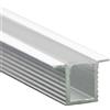 V-TAC VT-8137 Profilo in alluminio da 2M colore argento incasso milky cover per striscia LED - sku 2904