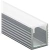 V-TAC VT-8136 Profilo in alluminio da 2M a incasso colore argento milky cover per striscia LED - sku 2903