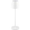 V-TAC 7522 lampada da tavolo ristorante led 2w bianco caldo batteria 4400ma wireless charging pulsante on off dimmerabile touch colore bianco ip54 sku 7651