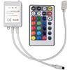 V-TAC VT-2428 Controller per strisce LED color change 3IN1+RGB 12V/24V con telecomando IR 28 tasti - SKU 2899