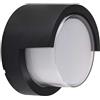V-TAC VT-831 Lampada LED 6W bianco caldo 3000K corpo tondo nero waterproof IP65 - sku 8609