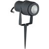 V-TAC VT-857 Picchetto giardino led cob 12W luce verde orientabile corpo grigio IP65 - SKU 7552