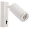 V-TAC VT-429 Portafaretto LED da Muro portalampada GU10 Orientabile applique con interruttore tipo lampada hotel - sku 10295