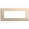 ETTROIT Placca compatibile Bticino Matix 6 moduli plastica colore sabbia