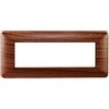 ETTROIT Placca compatibile Bticino Matix 6 moduli plastica colore radica