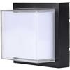 V-TAC VT-828 Lampada LED da parete quadrata 12W applique da muro luce bianco naturale 4000K nero IP65 - sku 218544