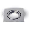 V-TAC Portafaretto incasso alluminio quadrato orientabile gu10-gu5.3 vt-7227sq sku 3474 cromato