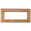 ETTROIT Placca compatibile Bticino Matix 6 moduli plastica colore legno scuro