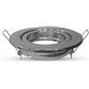 V-TAC Portafaretto incasso alluminio rotondo orientabile gu10-gu5.3 mod. Vt- 7227 sku 3471 cromato