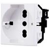 ETTROIT Presa schuko 2P+T 10/16A 230V compatibile Bticino Matix di colore bianco
