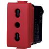 ETTROIT Presa bipasso compatibile Bticino Matix 2P+T 10/16A colore rosso