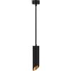 V-TAC VT-975 Lampadario led portafaretto pendente a sospensione GU10 in alluminio nero riflettore oro - sku 6685