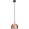V-TAC VT-8220 Lampadario LED a goccia portalampada E27 in metallo colore oro rosa Oro Rosa a specchio d:230mm sku 3715