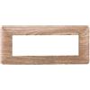 ETTROIT Placca compatibile Bticino Matix 6 moduli plastica colore legno chiaro