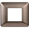 ETTROIT Placca compatibile Bticino Matix 2 moduli plastica colore bronzo