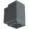 V-TAC VT-841 Portalampada wall light da muro in alluminio quadrato grigio opaco 1xGU10 IP44 - SKU 8626