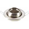 V-TAC Portafaretto incasso rotondo metallo orientabile 45° GU10 MOD. VT-780RD SKU 3594 Nickel satinato