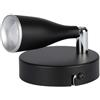 V-TAC VT-805 Lampada LED 4,5W faretto da parete nero testa orientabile luce bianco caldo 3000K IP20 - 218263