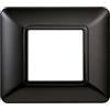 ETTROIT Placca compatibile Bticino Matix 2 moduli plastica colore acciaio scuro
