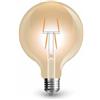 V-Tac VT-2004 Lampadina led E27 4W filamento G80 globo effetto vintage ambrato luce 2200k - 7148