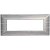 ETTROIT Placca compatibile Bticino Matix 6 moduli plastica colore argento satinato