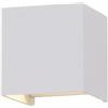 V-TAC VT-759 Lampada da parete LED 5W quadrata 140lm/w corpo bianco satinato - IP65 doppio fascio bianco caldo 3000K - sku 217079