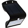 V-TAC VT-768 lampada LED da muro a batteria 3W con pannello solare e sensore di movimento corpo nero 3000K+4000K IP65 - SKU 7528