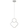 V-TAC VT-7917 Lampadario led 12W a sospensione design moderno romboidale 28*180cm corpo bianco 4000K - 15338