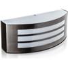 V-TAC Vt-7680 Portalampada LED da parete design moderno in acciaio da muro IP44 per lampada E27 colore grigio sku 7514