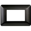 ETTROIT Placca compatibile Bticino Matix 3 moduli plastica colore acciaio scuro