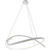 V-TAC VT-7916 Lampadario led a sospensione rotondo cerchi intrecciati 48W in Metallo Colore Bianco 80*120cm 3000K Triac Dimmerabile - 14996