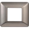 ETTROIT Placca compatibile Bticino Matix 2 moduli plastica colore titanio
