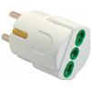 FANTON Adattatore semplice spina franco/tedesca 2P+T 16A presa bipasso italiana 2P+T 16A corpo bianco Fanton 81090