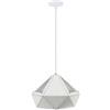 V-TAC VT-7310 Lampadario a sospensione 1MT E27 in metallo forma prisma colore bianco IP20 - SKU 3948